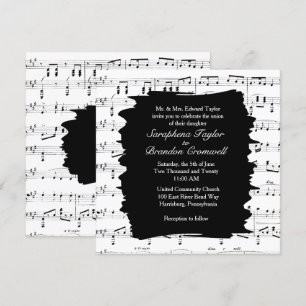 Invitación a la boda musical moderna