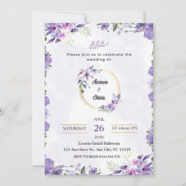 Invitación a la boda musulmana de la flor de oro p