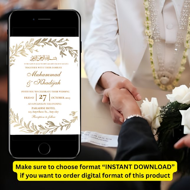 Invitación a la boda musulmana organizada por las  (Subido por el creador)