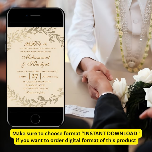 Invitación a la boda musulmana organizada por las  (Subido por el creador)