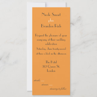 Invitación a la boda muy Tangerina