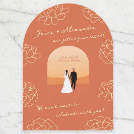 Invitación a la boda Naranja botánica de Arco Mode