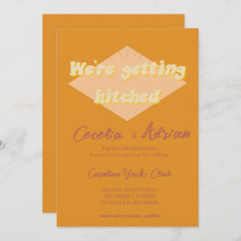 Invitación a la boda Naranja de Terracotta