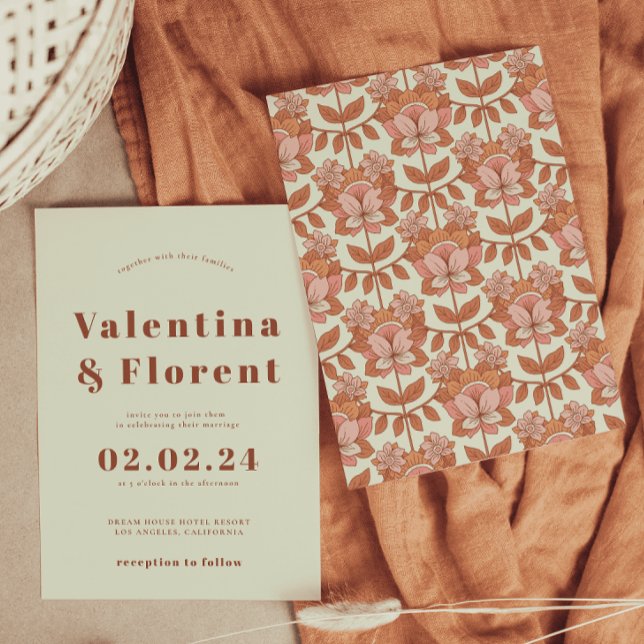 Invitación a la boda Naranja inspirada en la décad (Subido por el creador)