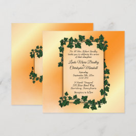 Invitación a la boda naranja otoño