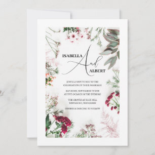 Invitación a la boda natural suave