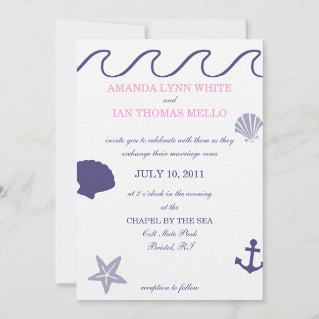 Invitación a la boda náutica (Anverso)