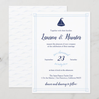 Invitación a la boda náutica