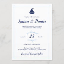 Invitación a la boda náutica