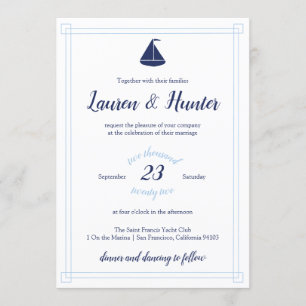 Invitación a la boda náutica