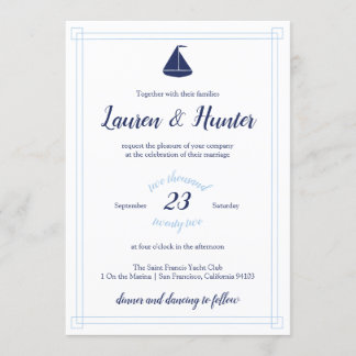 Invitación a la boda náutica