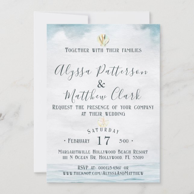 Invitación a la boda náutica (Anverso)