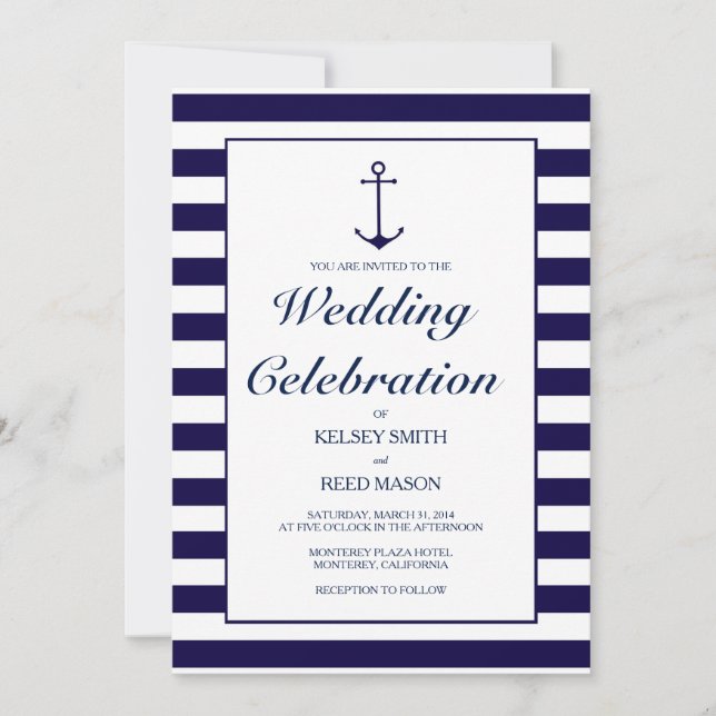 Invitación a la boda náutica (Anverso)