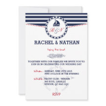 Invitación a la boda náutica - Amarle el nudo