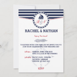Invitación a la boda náutica - Amarle el nudo