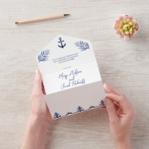 Invitación a la boda náutica costera
