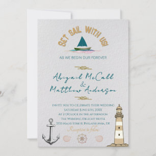 Invitación a la boda náutica de destino