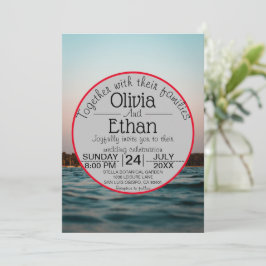 Invitación a la boda náutica de la marina moderna