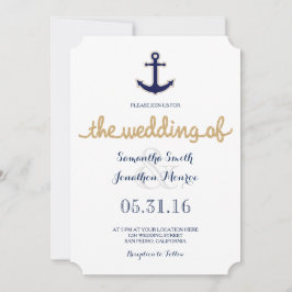 Invitación a la boda náutica de Rope y Anchor