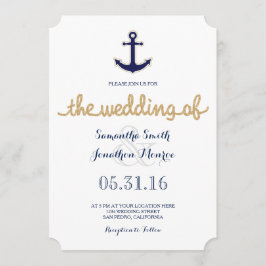 Invitación a la boda náutica de Rope y Anchor