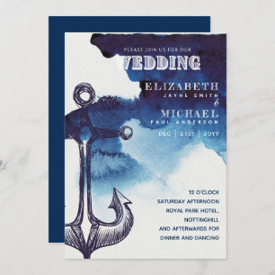 Invitación a la boda náutica Náutica de destino de