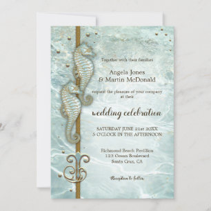 Invitación a la boda náutica por el caballito de m