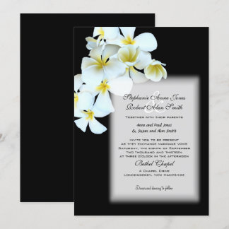Invitación a la boda negra Personalizado de las fl
