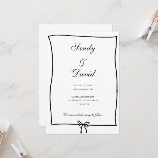 Invitación a la boda - Negro y blanco
