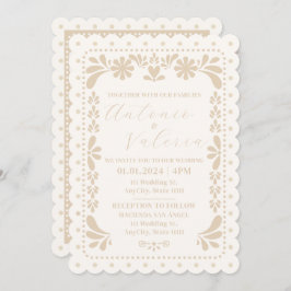 Invitación a la boda neutra en México con Papel Pi