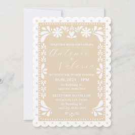 Invitación a la boda neutra en México con Papel Pi