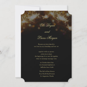 Invitación a la boda nocturna Sparkler