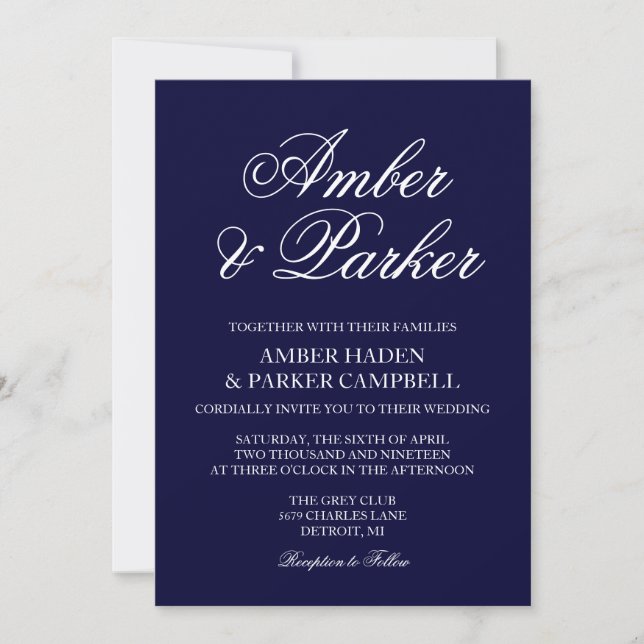 Invitación a la boda | Nombres (Anverso)