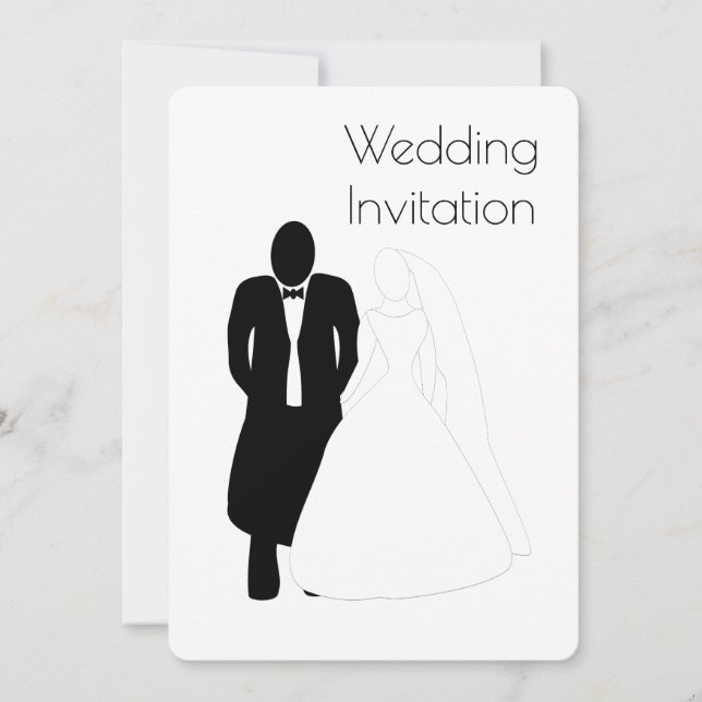 Invitación a la boda Novia Groom (Anverso)