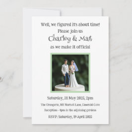 Invitación a la boda Novia Groom Take Topper Quirk