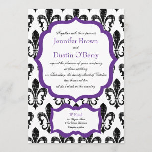 Invitación a la boda  Nueva Orleans  Purpl Alterna