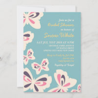 Invitación a la boda nupcial con mariposa azul