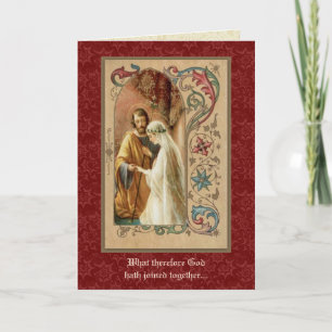 Invitación a la boda nupcial tradicional católica