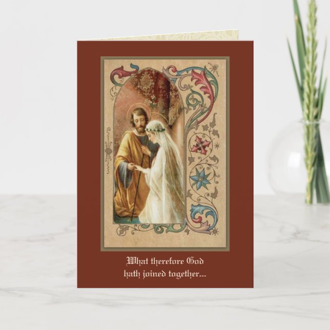 Invitación a la boda nupcial tradicional católica (Anverso)