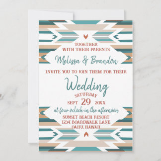 Invitación a la boda occidental/boho