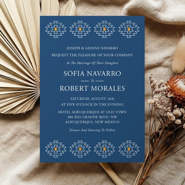 Invitación a la boda occidental con redacción form (Rio Rancho Wedding Invitation)