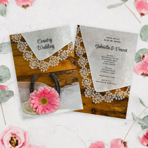 Invitación a la boda occidental en el país de la m