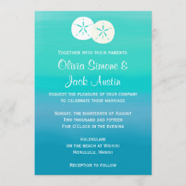 Invitación a la boda oceánica de la playa de Sand 