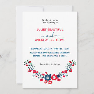 Invitación a la boda oral bruta simple