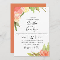 Invitación a la Boda Orgánica de Atardecer