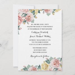 Invitación a la boda organizada por los padres de 