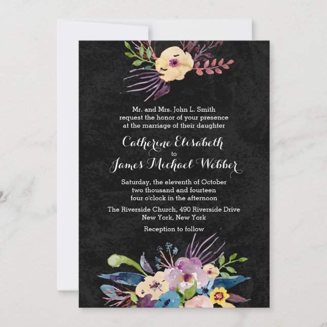 Invitación a la boda organizada por los padres de  (Anverso)