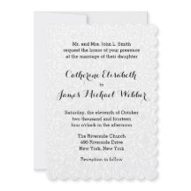 Invitación a la boda organizada por los padres de 