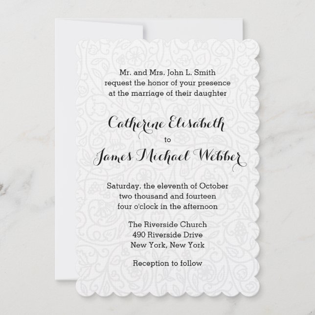 Invitación a la boda organizada por los padres de  (Anverso)