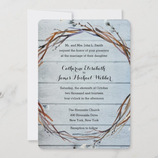 Invitación a la boda organizada por los padres de  (Anverso)