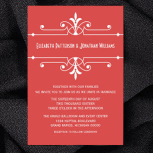 Invitación a la boda ornamental de la floración ro